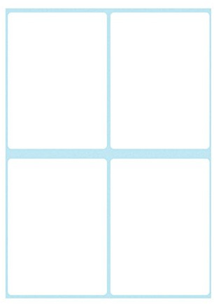 Herlitz 11296621 Büroetiketten, 40 x 55 mm, 6 Bogen 4 Stück
