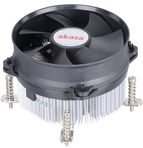 Akasa AK-CCE-7105EP | CPU Cooler Fan | Cooler and Radiator | 92mm Case Fan | Aluminium Core | Designed for LGA775, LGA115X and LGA1200