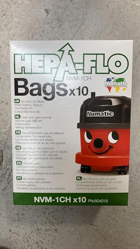 Henry Numatic Hepa Flo Lot de 10/20/40 sacs à aspirateur avec désodorisants en option, 20 Bags