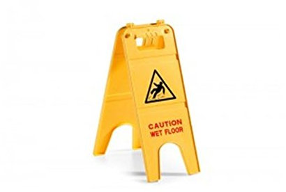 GVS-Warnschild Achtung/Vorsicht Rutschgefahr, zweiseitig bedruckt