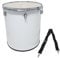 GEWA Marching Drum, Marschtrommel, Surdo 16 x 16 Holzkessel weiß, inkl. Trageriemen