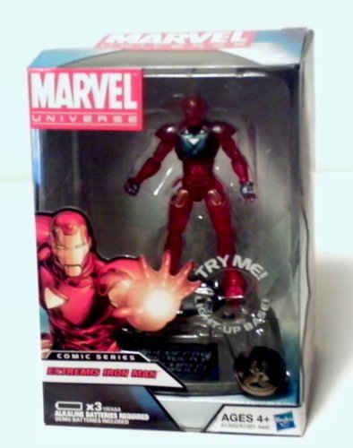 Hasbro Marvel Universe Exclusive Comic Series Figure With Light Up Base Extremis Iron Man