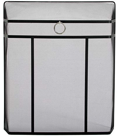 Fire Vida-Okton-Funken-Feuerschutz, Metall,Schwarz/Chrom, 71.0x8.0x60.0