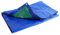 TECPLAST Bâche de Protection 10x15 m SR150MU Bleue et Verte - Haute Qualité - Bâche d'extérieur imperméable avec oeillets
