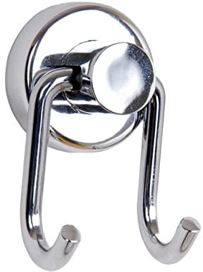 WENKO Power-Loc® Wandhaken Duo Sion - Befestigen ohne bohren, Stahl, 4.2 x 7 x 4 cm, Chrom