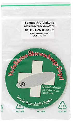 Senada Plakette Betriebsverbandkasten