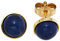 Jobo Damen Ohrstecker rund 333 Gold Gelbgold 2 Lapislazuli blau Ohrringe Goldohrstecker