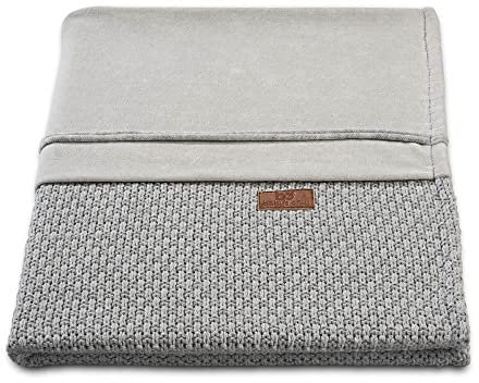 Baby's Only 161122 Kinderdecke Strickdecke Robust Korn, 135 x 100 cm, Grau