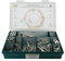 Sortiment M8 DIN 912 Edelstahl A2 (V2A) Zylinderschrauben (Innensechskant) - Set bestehend aus Schrauben, Unterlegscheiben (DIN 125, 127, 9021) und Muttern (DIN 934, 985) - 340 Teile