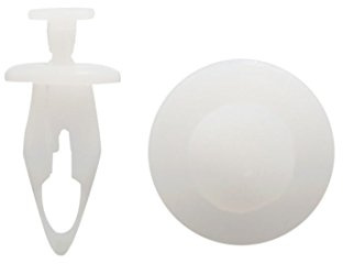 sourcingmap 40 Pcs White Plastic Rivet Bumper Clips 9mm for Auto Car