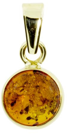 InCollections Damen-Anhänger 333/000 Gold mit Bernstein 2000100621L100