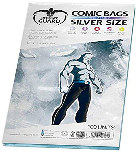 Ultimate Guard Comic Bags wiederverschließbar Silver Size (100)