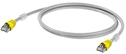 Weidmüller ie-c6fp8ld0150x40x40-Y 15m Cat6a S/FTP (S-STP) Grau, Gelb - Netzwerkkabel (EA, RJ-45, RJ-45, Stecker/Stecker, Kupfer, -20-60°c)