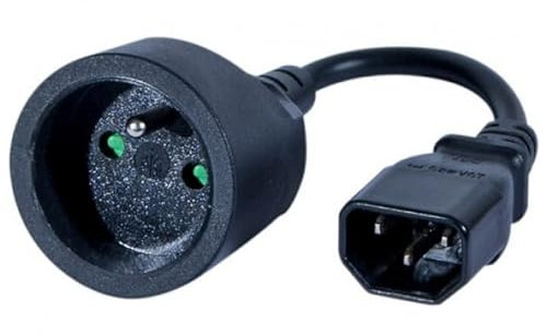 CONECTICPLUS Adaptateur de Prise électrique France vers C14 Type onduleurs