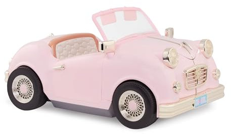 Our Generation – Rosa Cabrio – Auto Fahrzeug – 46 cm Puppenzubehör – Rollenspiel – Spielzeug für Kinder ab 3 Jahren – Auto pink Retro