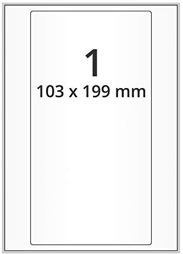 Labelident DHL Versandetiketten A5-103 x 199 mm - 1.000 selbstklebende Labels auf 1.000 DIN A5 Bögen I Für Laserdrucker & Inkjet I Papier matt