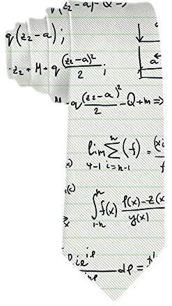 SARA NELL Klassische gewebte Herren-Krawatte, Seidenkrawatte, Mathematiklehrer-Muster mit mathematischen Formeln, Mathematiklehrer-Muster mit mathematischen Formeln, Einheitsgröße