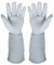 KIM YUAN Gartenhandschuhe - Dorn & Schnittfest langer Unterarmschutz Stulpe Robustes Rindsleder Arbeits-Gartenhandschuhe geeignet für Kakteen Rosen und Thorny Büsche - 2 Stück (1er Pack) - Gelb - Weiß
