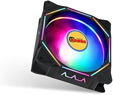 Conisy PWM RGB Series 120mm Case Fan, 800-1800 RPM Adjustable Speed High Airflow PC Fans for Computer Cooling (1Pcs)