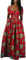 OLIPHEE Robe Femme Imprimer lâche Grande Taille Afrique sans Manches Une épaule De Multiples Façons De Porter(L, Cercle Rouge)
