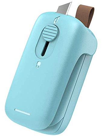 XLKJ Folienschweißgerät, Mini Bag Sealer, 2 in 1 Küche Hand Verschlussgerät für Beutel Spänesäcke Plastiktüten