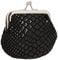 Gusti Porte-Monnaie Fenja en Cuir avec Fermeture à Clip Noir Vintage