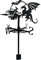 Yiida Hexe Und Drache Wetterhahn, Rostfreier Metall Hexe Windfahne Ornament Für Dach, Edelstahl Wetterfahne Langlebige, Retro Farm Szene, Garten Pfahl Wetterfahne Metalldekorationen