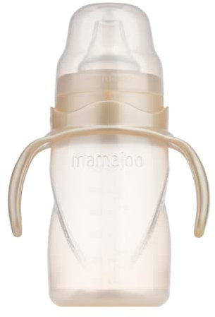 mamajoo Trinkbecher 270 ml für Babys und Kleinkinder, auslaufsicherer Trinklernbecher ab 6 Monate mit Anti-Kolik-Ventilsystem, Baby Trinkbecher mit ergonomischen Griffen, trinken lernen, BPA-frei