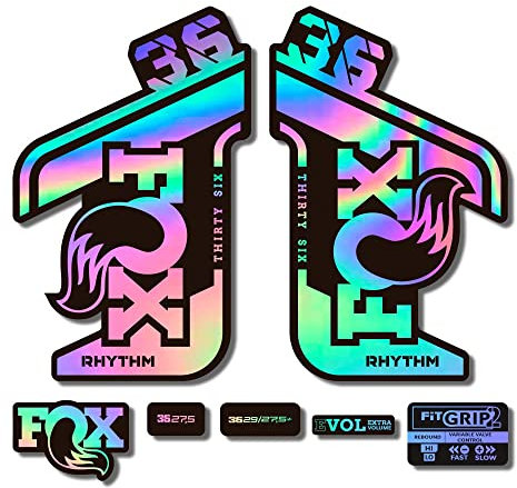 Adesivi compatibili con forcella bici Fox 36 Rhythm 2021