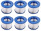 woejgo Filterkartuschen für aufblasbares Spa,filterkartusche für spa zubehör,Clever Spa Filter 75 * 100 mm Höhe 75 mm filterkartusch Pool Filter Lamellenfilter. (Blue-6pcs)