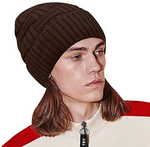 TianWlio Unisex Wintermütze für Damen und Herren Hat Warme gestrickte lässige Dicke -Frauen-Winter-Geschenke Baggy für Männer Wollmütze Wintermütze Mütze warm klassisches Design weich