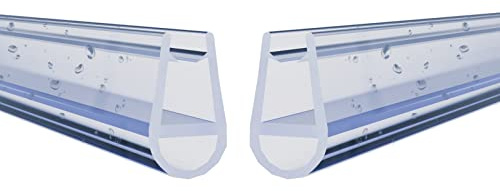 WITEN&NOCK Duschdichtungen 70cm 2er Set Ballondichtung Streifdichtung Ersatzdichtung Dichtungsprofile Duschtür Dichtung Gerade Glasstärke 5 mm 6 mm