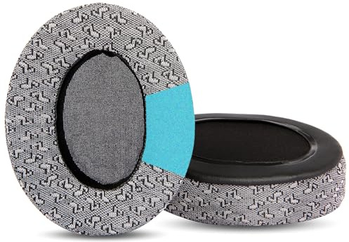 TaiZiChangQin H1 Upgrade Thicker Ear Pads Ear Cushions Replacement Compatible with Mpow Muze H1 Headphone ( Gray Fabric Earpads )