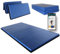 MOZURU - Klappbare Gymnastikmatte 240x120 cm, 5 cm Dicke, Rutschfest - Multifunktionale Sportmatte für Pilates, Yoga & Kinder, Leicht zu Reinigen, BLAU - Inklusive App mit Trainingsprogramm