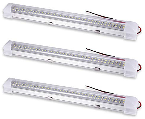 wowspeed 12V LED Feuchtraumleuchte,6500K LED Deckenleucht,150° Abstrahlwinkel LED Unterbauleuchte,IP45 wasserdicht LED Röhre,für Garage, Lager, Werkstatt, Keller, Garten, Küche, Badezimmer (3 Pack)