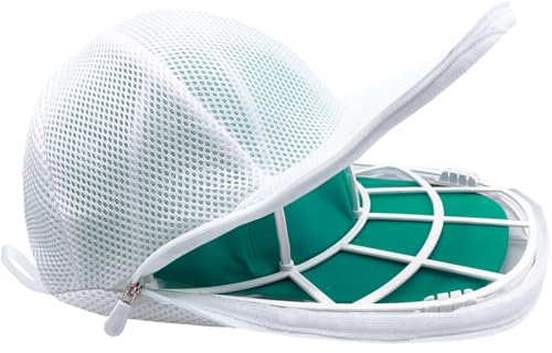 MCHKJ Hutwaschkäfig für Waschmaschine, Kappen-Unterlegscheibe mit Netzbeuteln, Baseballkappen-Reiniger/Reinigungsschutzkäfig