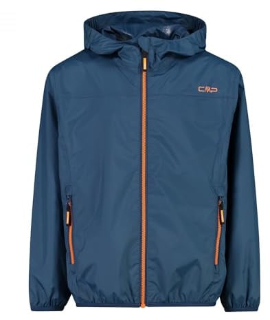 CMP Kinder Hoodie Rain Jacke Regenjacke Hardshelljacke | Wasserdicht (WP 5, Winddichtes Polyester mit wasserabweisender Oberfläche, Packable, Frontreißverschluss