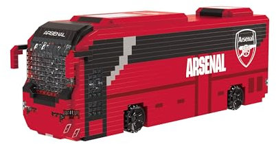 FOCO Officially Licensed Arsenal FC Football BRXLZ Bricks 3D Coach Toy Model - Premier League Construction Toy - 1347 Pieces - Ages 12+ - Sports Merchandise