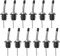 Liquor Pourer, Bottle Pourers for Spirits, 12Pack Stainless Steel Freeflow Liquor Spirits Pourer Speed Pourers Wine Bottle Spirits Pourers Tapered Spout with Rubber Dust Caps