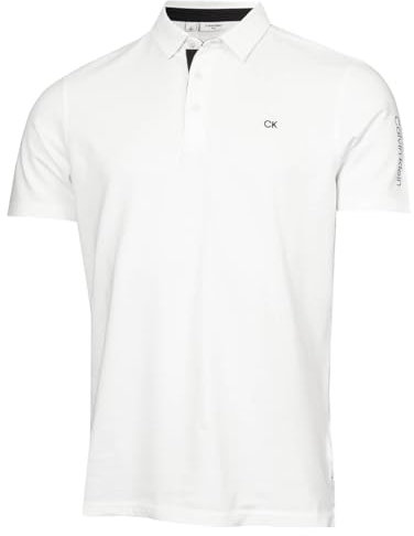 Calvin Klein Mens Uni Golf Polo Shirt - White - L