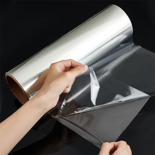 NBEADS 1 Roll Clear Self-Adhesive Laminating Roll, PVC Laminating Pouch Film for Photo Protection, Clear Adhesive Sheets for Stickers