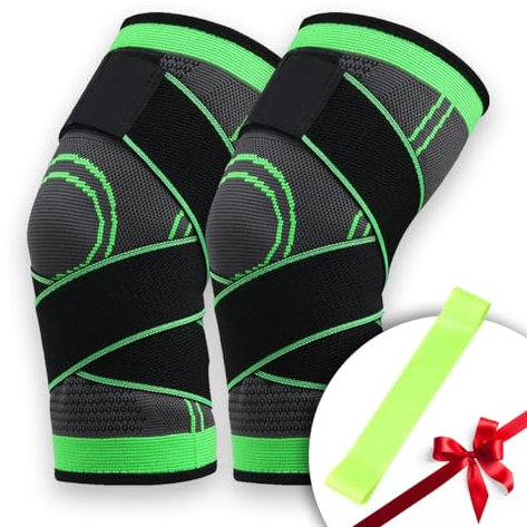 NAIKIR - Pack 2 Rodilleras Menisco y Ligamento - Rodilleras Trabajo, croosfit, gym - Rodilleras deportivas Ajustables (XL)