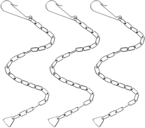 Toilet Chain Replacement Kit, Teaaha 3 PCS 9.65'' Stainless Steel Toilet Bowl Flapper Toilet Light Pull Cord Universal Toilet Handle Toilet Flush Lift Chain Adjustable for Most Toilet Flappers