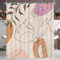 Lerores Duschvorhang 240x200cm Eindrücke von Frauen, Beschwerter Saum Antischimme, Wasserabweisend, Waschbar Polyester Badevorhänge mit 16 Ösen und Duschvorhangringen für Badezimmer, Badewanne