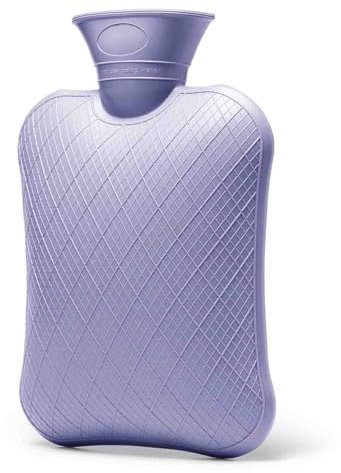 FORICOM Hot Water Bottle, 2L, Long Heat Retention, PVC Heating Pad, Easy to Use, Hot Bag for Cramps, Pain Relief for Women, Purple