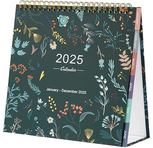 Tischkalender 2025 UK - Kalender 2025 quadratisch, grün