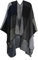 DiaryLook Damen Poncho Schal Winter Cardigan Übergroße Cape Elegant Poncho Für Frauen Umhang Damen Warm Geschenk Für Mutter Grau und Schwarz Kariert