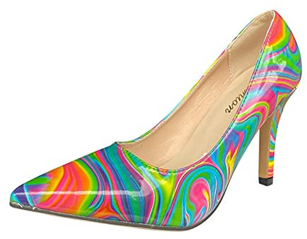 Scarpe con Tacco e Plateau Sandali con Tacco Largo e Plateau Fucsia Elegante Sandali Oro Tacco Medio Decollete Donna Blu Sandali Donna estive con Tacco Sandali Donna con Zeppa