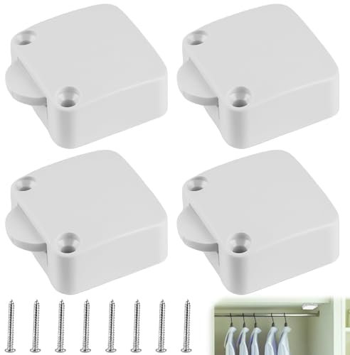 Interruttore a contatto per porta, armadio, 4 pezzi, interruttore per armadio, interruttore della luce, interruttore per porta, 2 A, 250 V, interruttore per porta di mobili, armadio da cucina, bianco