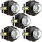 Calzibeno 5 Pack Crystal Door Knobs, Bronze Glass Door Knobs Interior for Privacy Use, Oil Rubbed Bronze Bedroom Glass Door Knob with Lock, Vintage Crystal Doorknobs Set